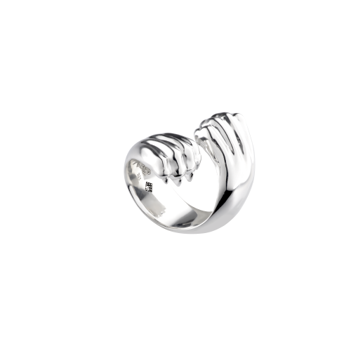 christofle Bague croisée en Argent Massif Rhodié