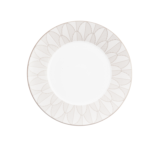 christofle Porcelain Dinner plate Platinum Finish