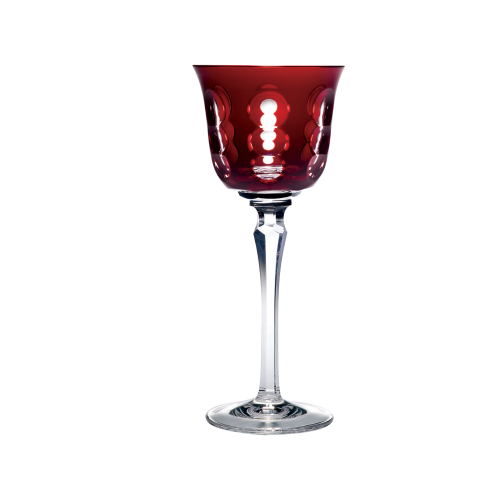 christofle Red Crystal Wine Glass
