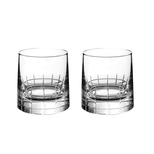 christofle Set of 2 crystal old fashioned glasses