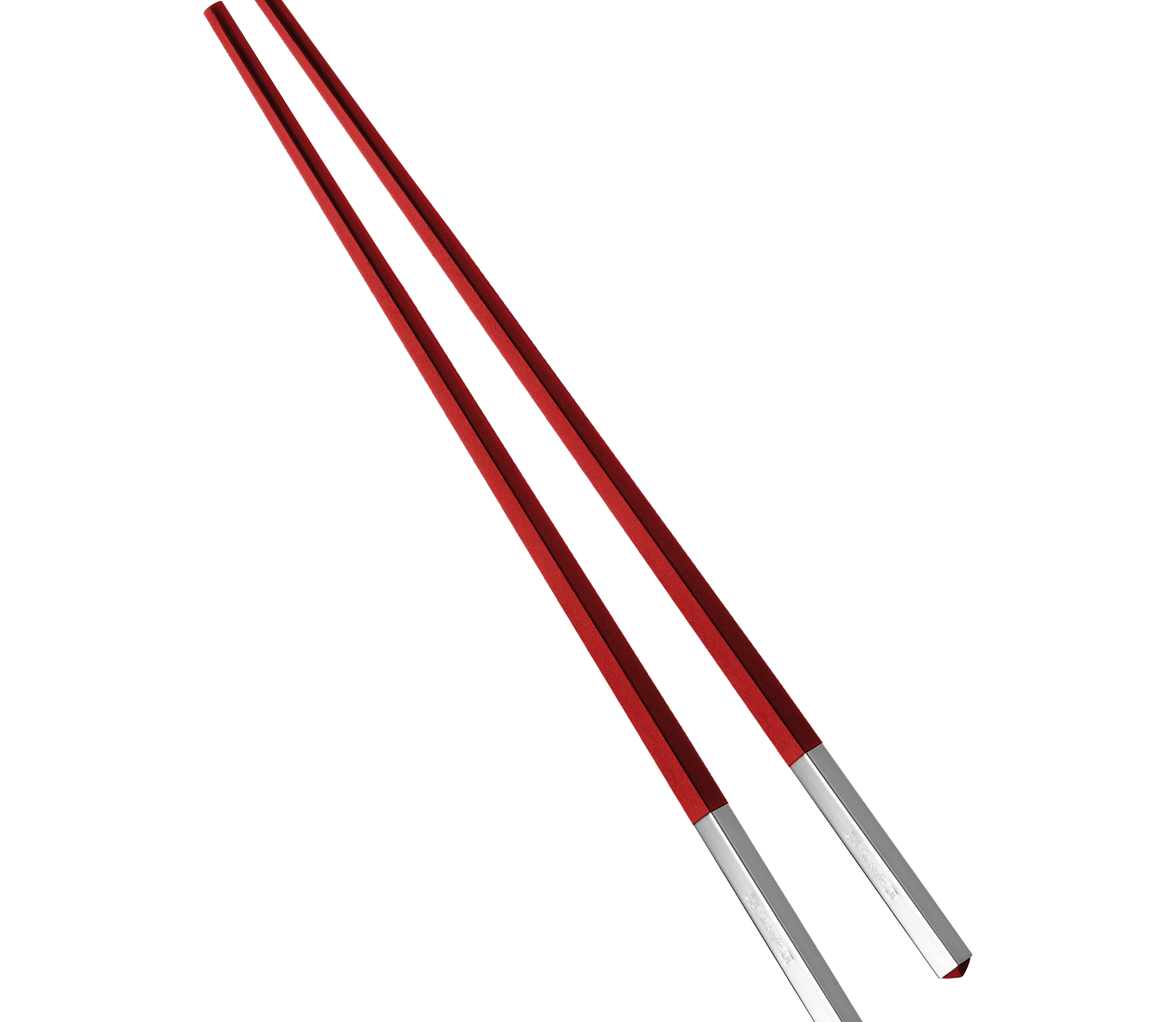 christofle Paire de baguettes chinoises rouges