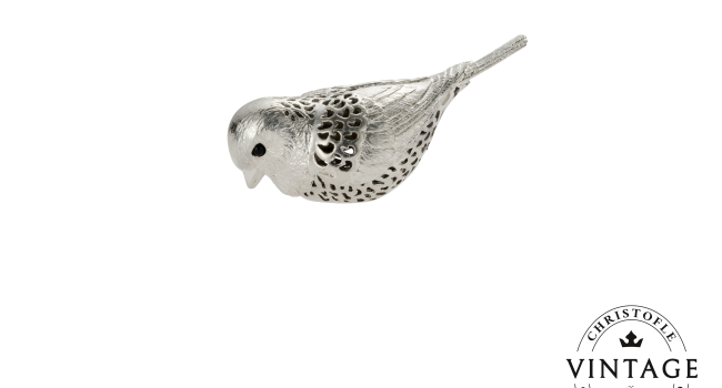 christofle petit moineau lumière d'argent métal argenté 1