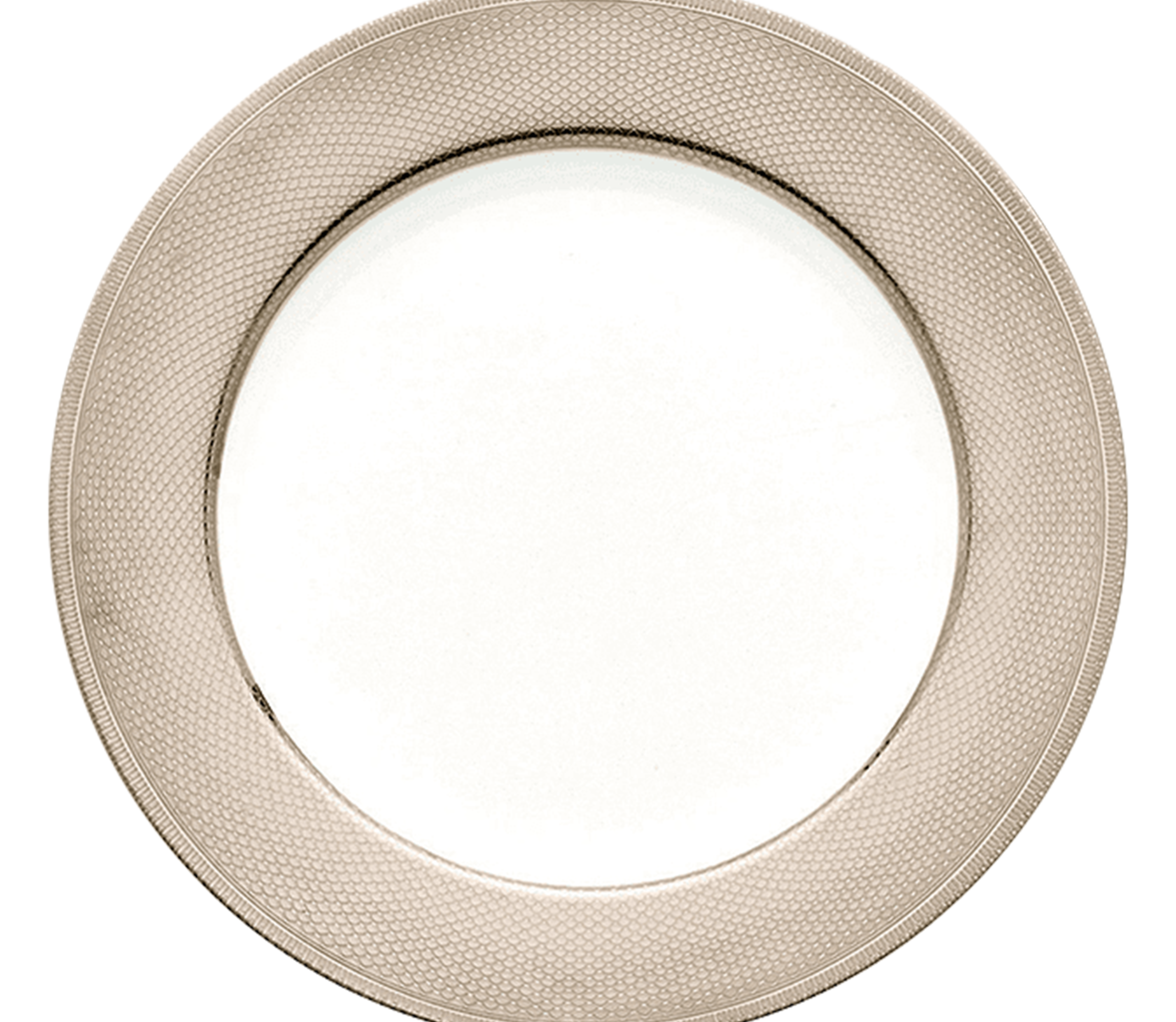 christofle assiette de présentation en porcelaine finition platine 1
