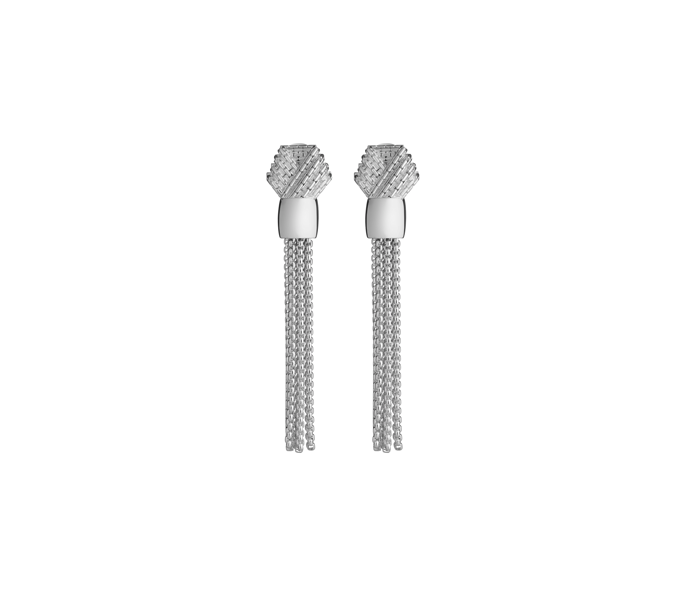 christofle Boucles d'oreilles pendantes en argent massif