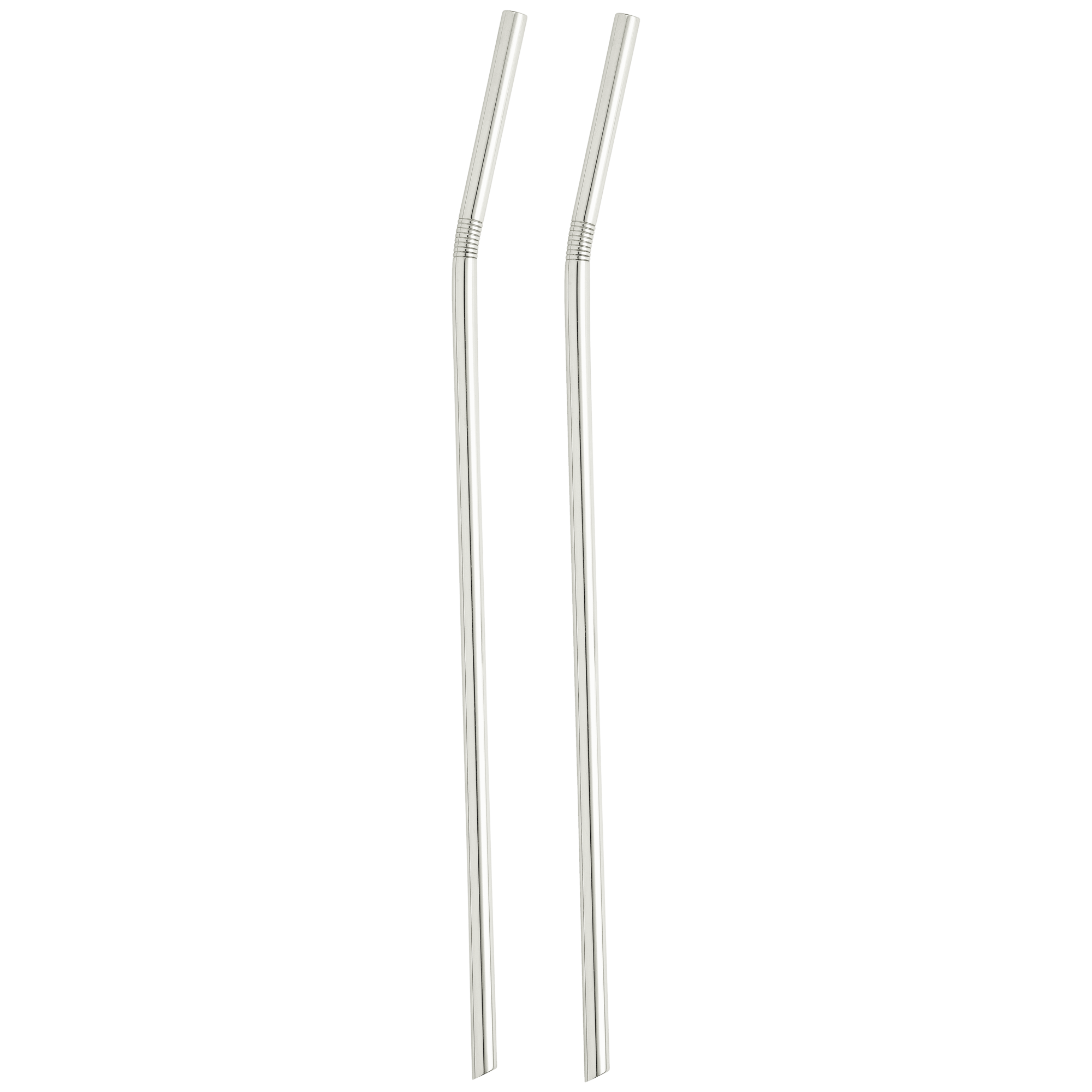 christofle Set de 2 pailles en métal argenté