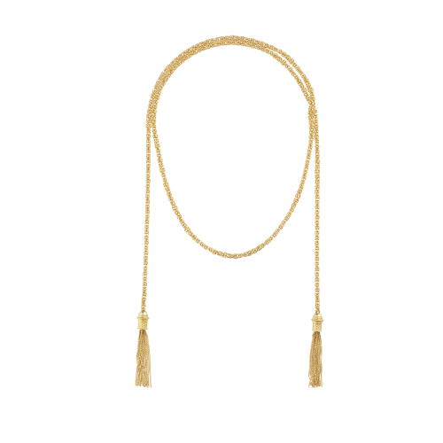 christofle Sterling silver Gilded 18 carats Tie Necklace Chain
