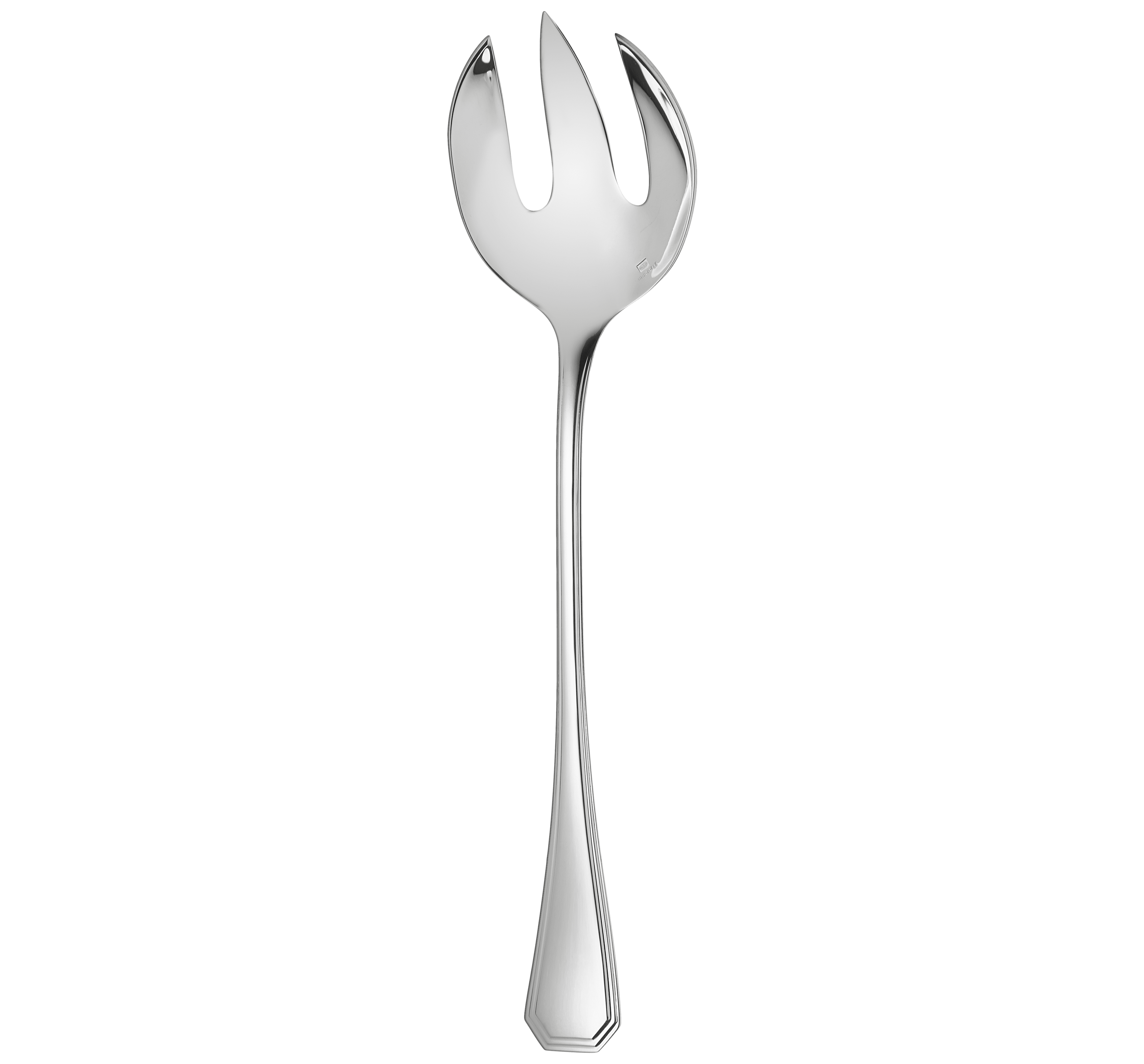 christofle Fourchette à servir la salade en métal argenté