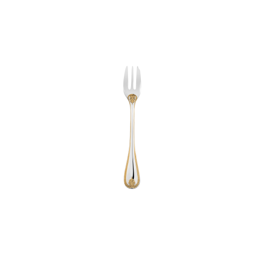christofle partially gilded silver-plated cake fork 0
