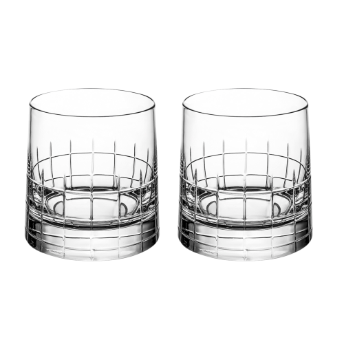christofle Lot de 2 verres à whisky double en cristal