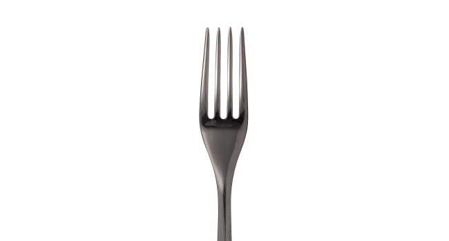 christofle Black Stainless Steel Table Fork