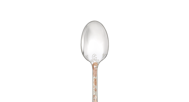 christofle Partially Gilded Rose Gold Dessert Spoon