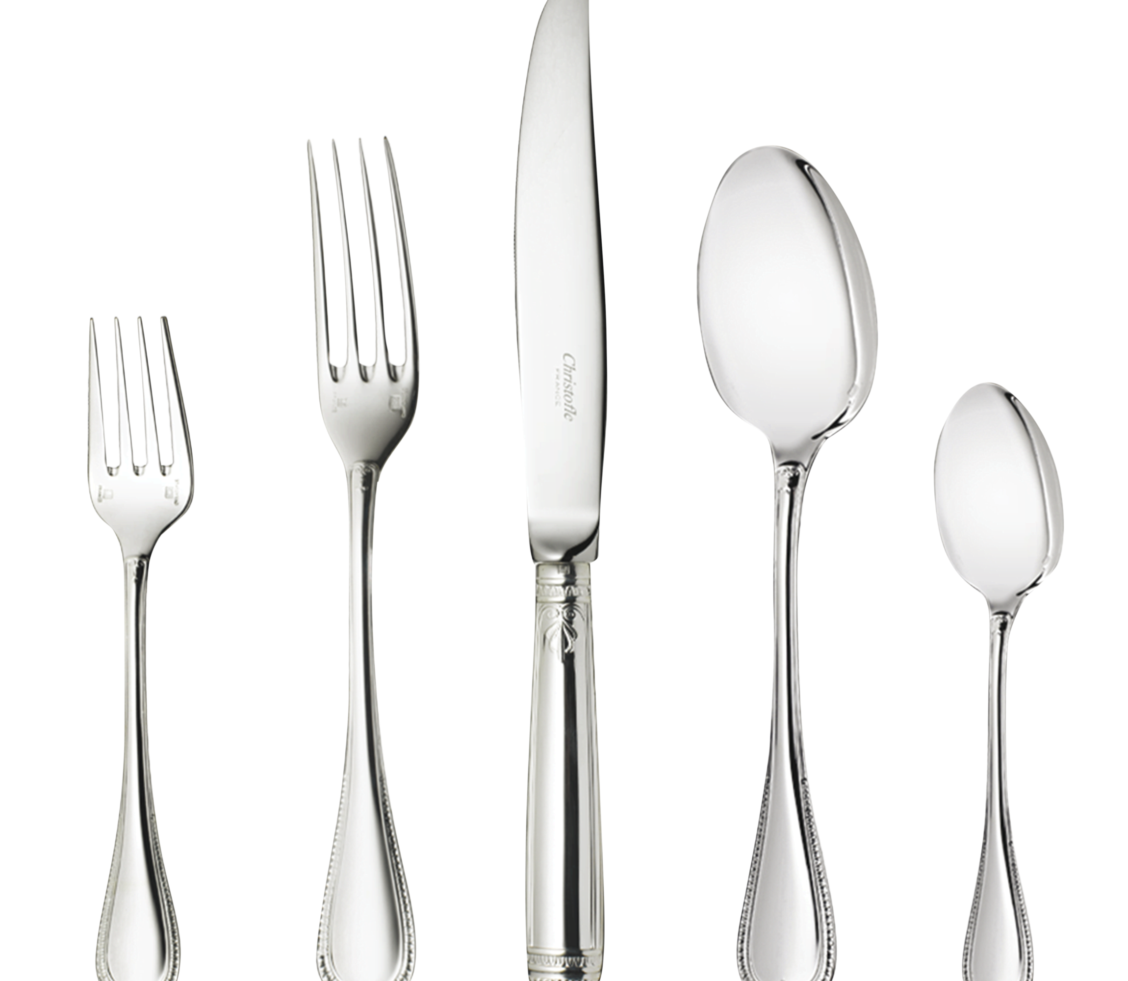 christofle ensemble individuel (5 pièces) en métal argenté 1