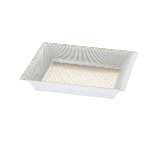 christofle Coffret Vide-poche en porcelaine finition Or