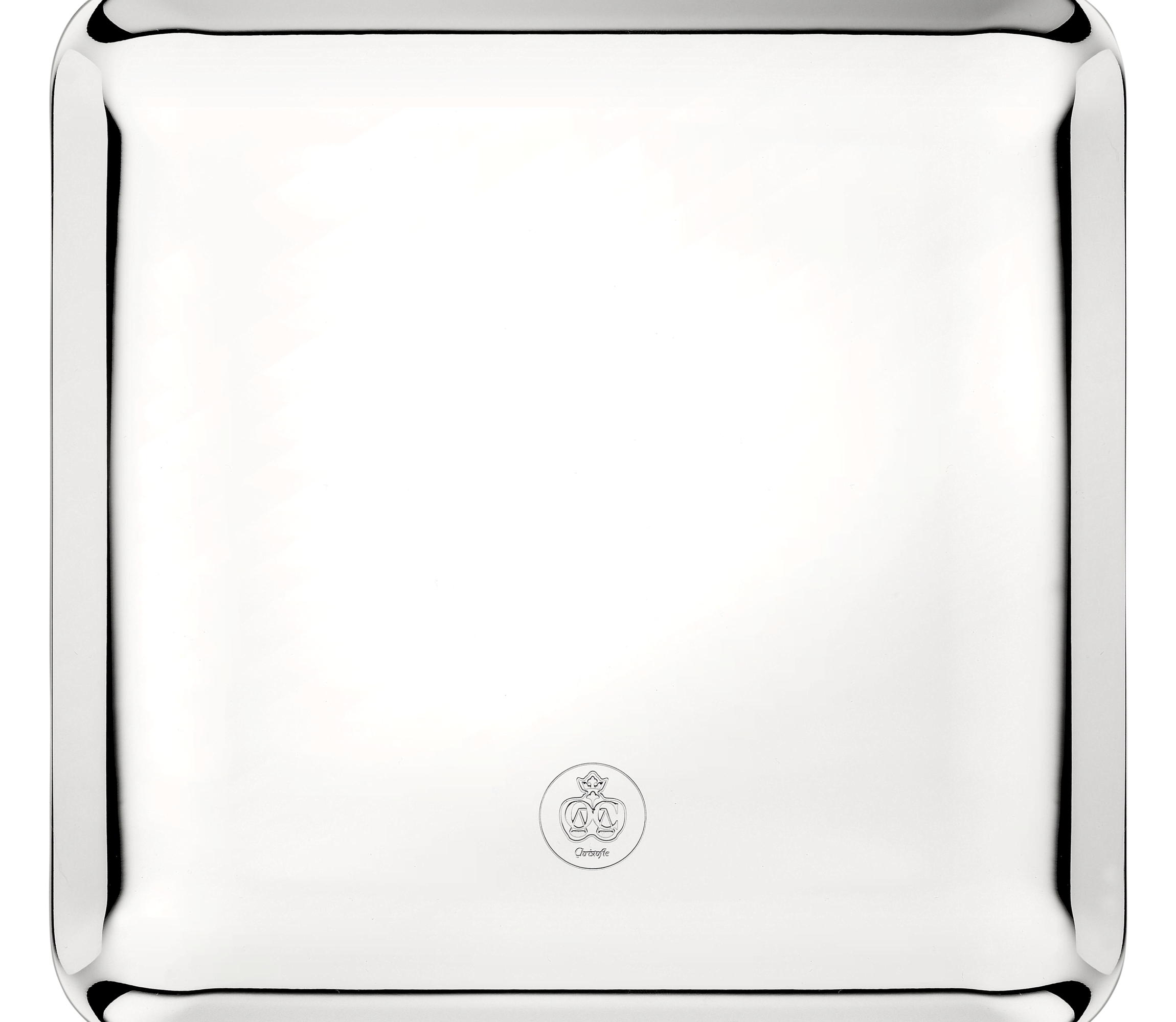christofle silver-plated large square platter 20x20 1