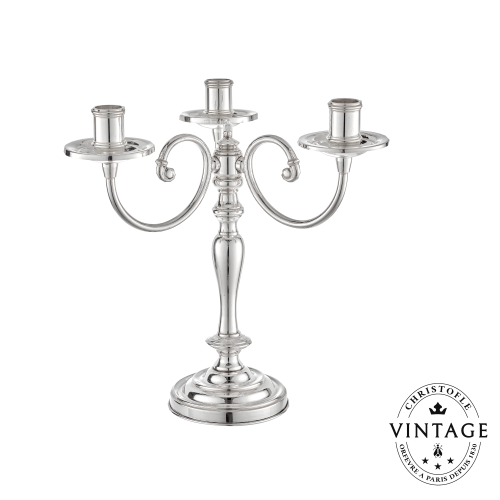 christofle candélabre cheverny 3 lumières vintage 1