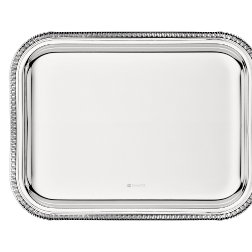christofle Plateau rectangulaire en métal argenté - 26 x 20 cm
