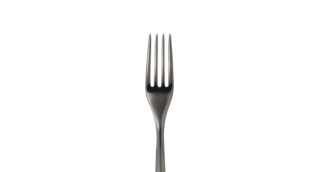 christofle Black Stainless Steel Dessert Fork 