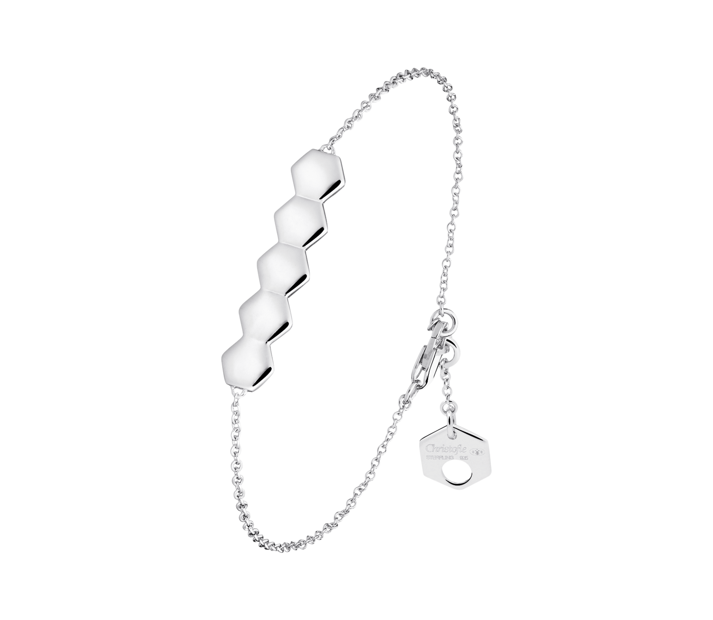 christofle Sterling Silver Chain Bracelet Code Royale  