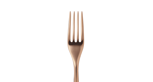 christofle Copper Stainless Steel Table Fork 