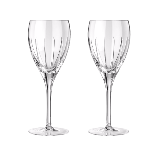 christofle Lot de 2 verres à vin rouge en cristal