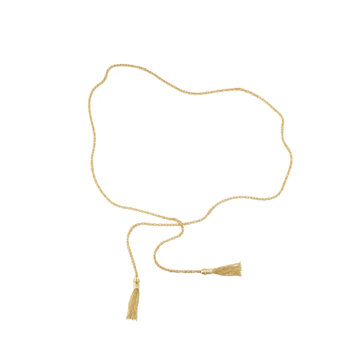 christofle Sterling Silver Gilded 18 Carats Long Necklace - Belt
