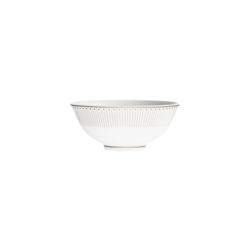 christofle Porcelain Chinese Rice Bowl Platinum Finish