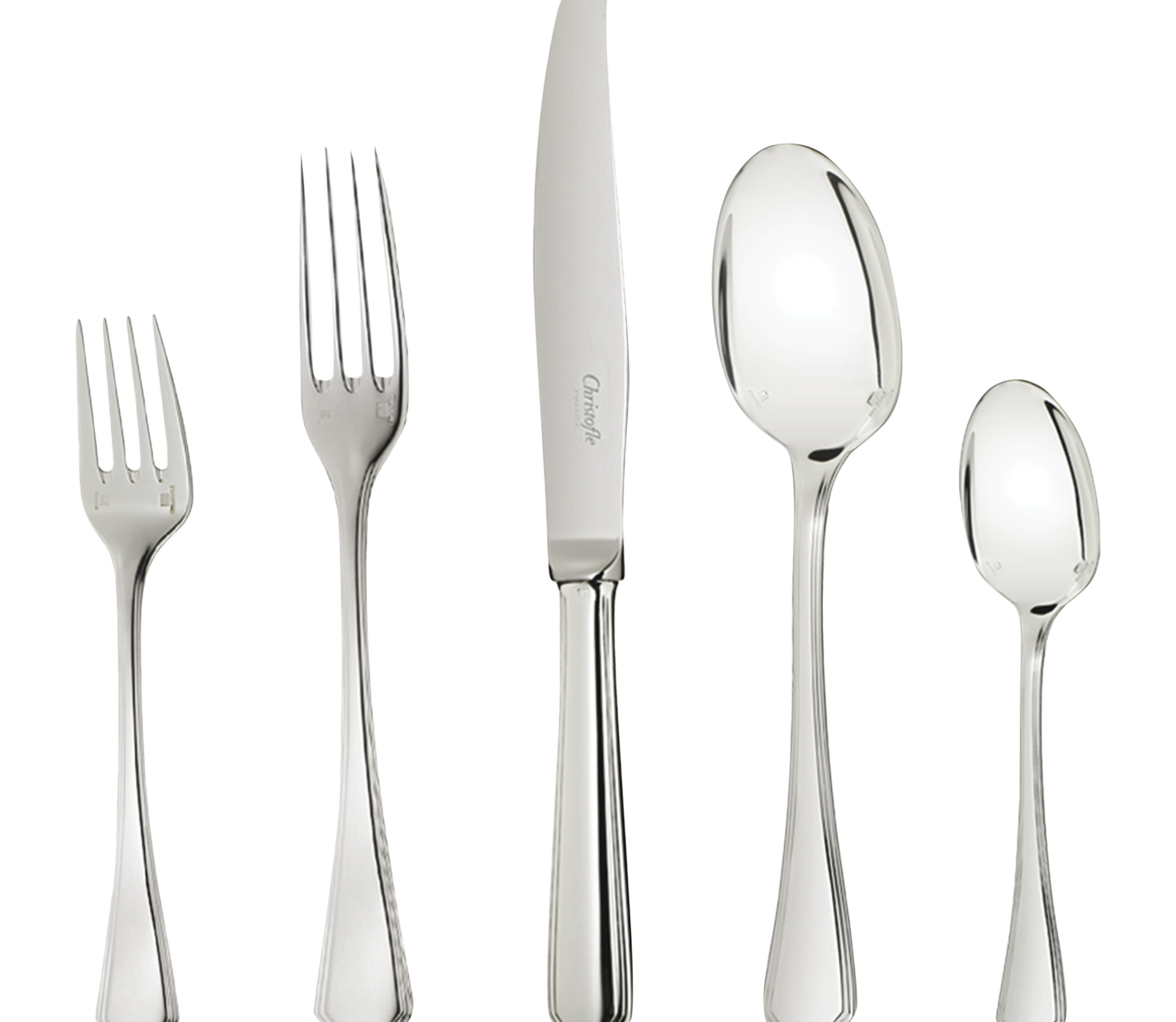 christofle silver-plated 5-piece flatware set 1