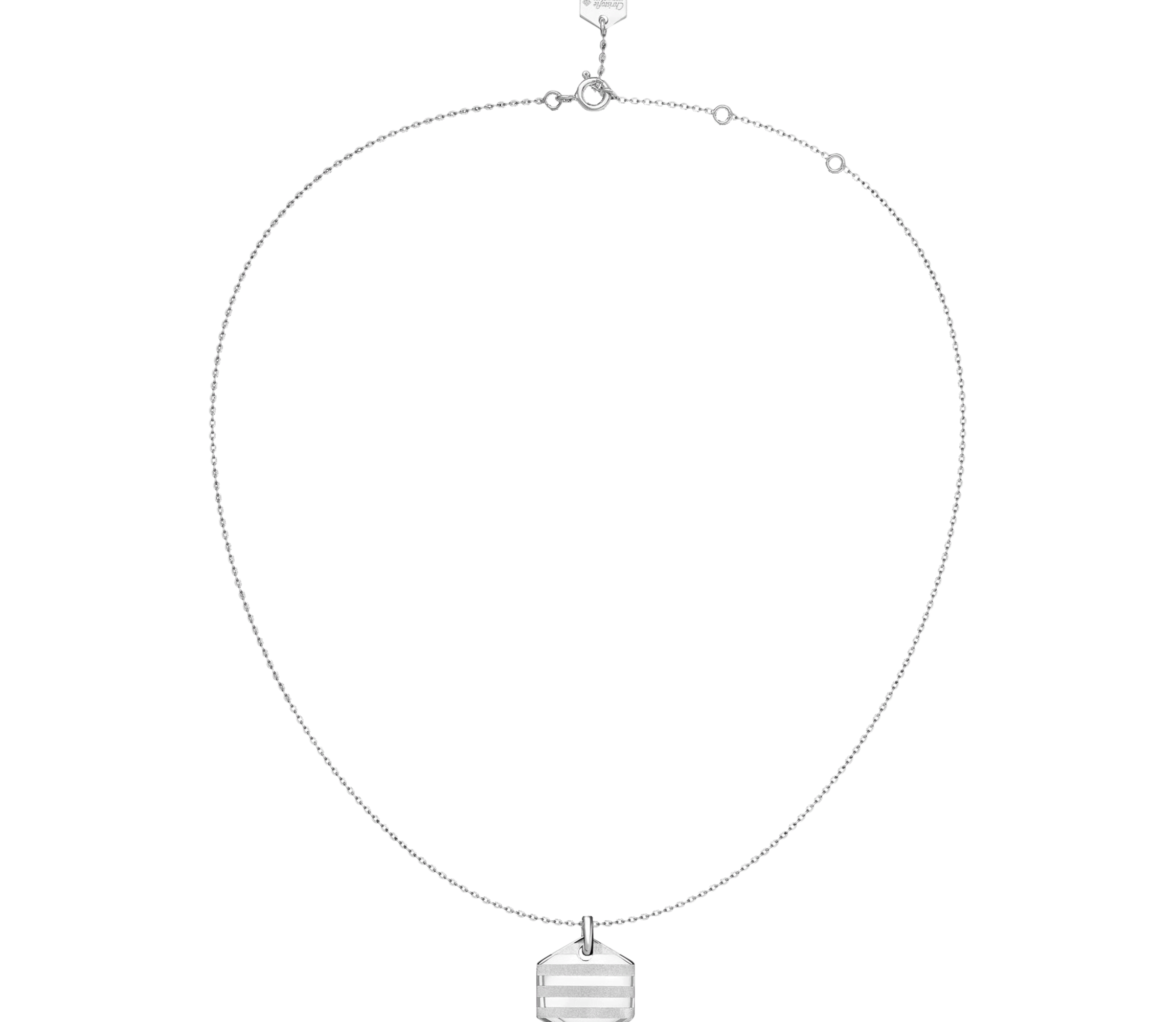 christofle Sterling Silver Hexagon chain necklace