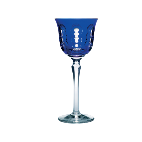 christofle Blue Crystal Wine Glass