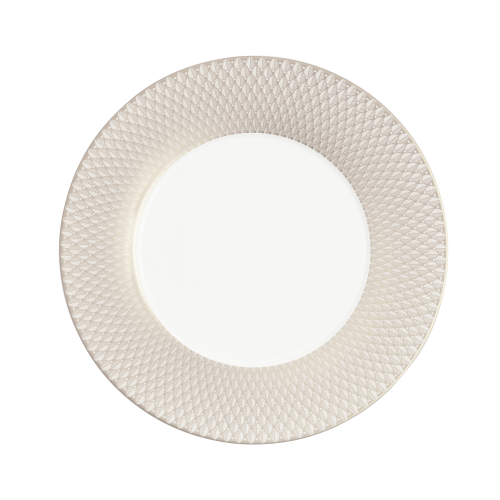 christofle Porcelain Underplate Platinum Finish
