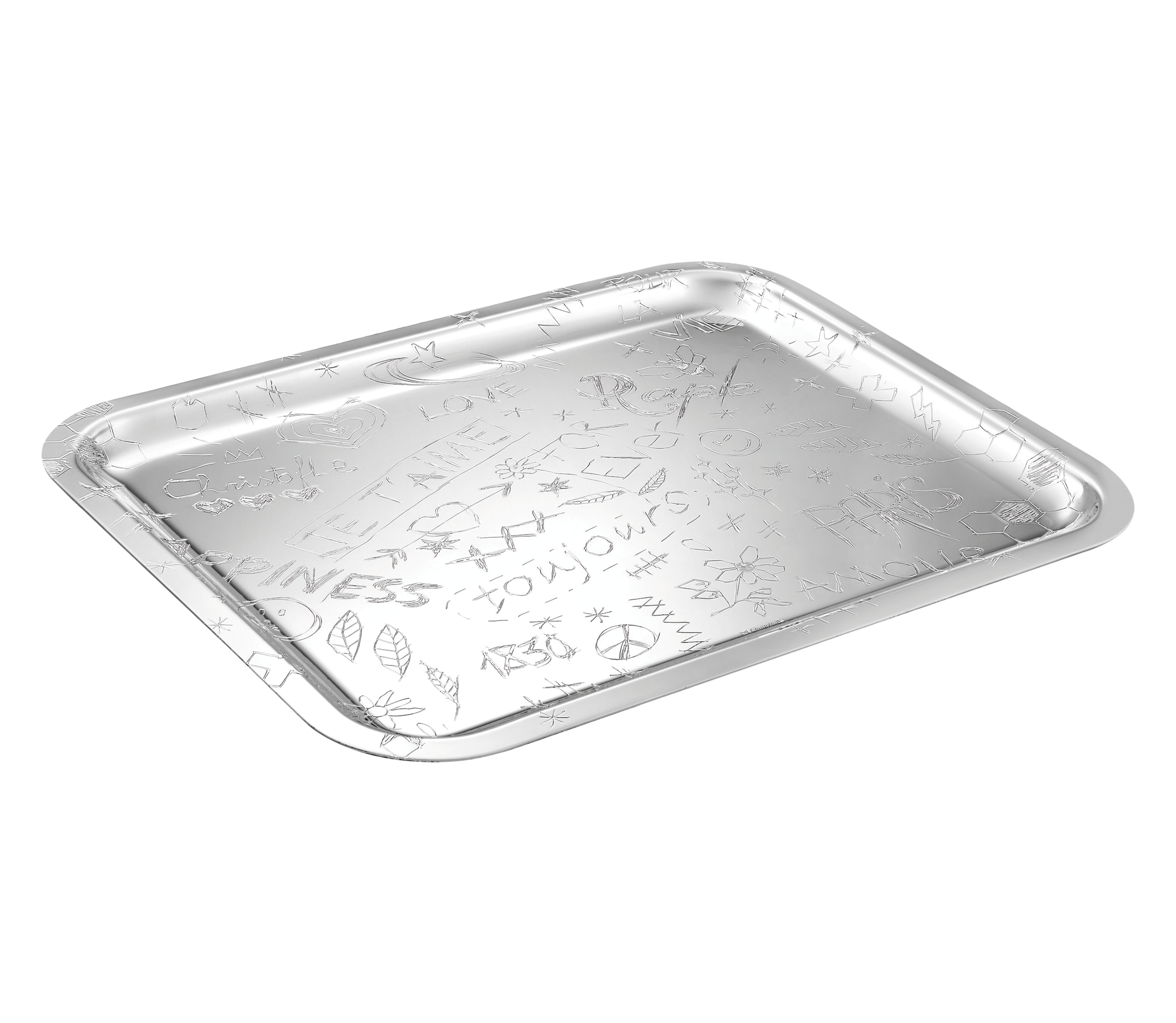 christofle Plateau rectangulaire en métal argenté - 36 x 28 cm