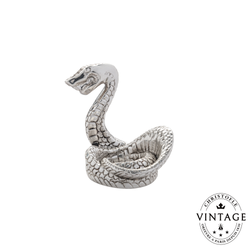 christofle snake zodiac sign, silverware - vintage 1