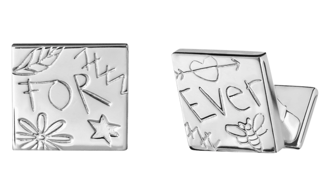 christofle Boutons de manchettes en argent massif