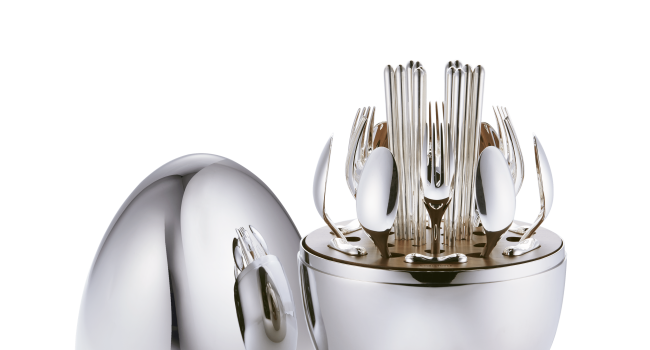 christofle silver-plated flatware set for 6 people (24 pieces) 0