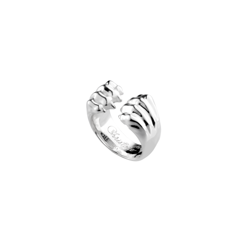 christofle Bague Ouverte en Argent Massif Rhodié