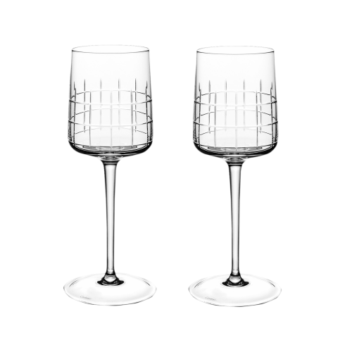 christofle Lot de 2 verres à vin rouge en cristal