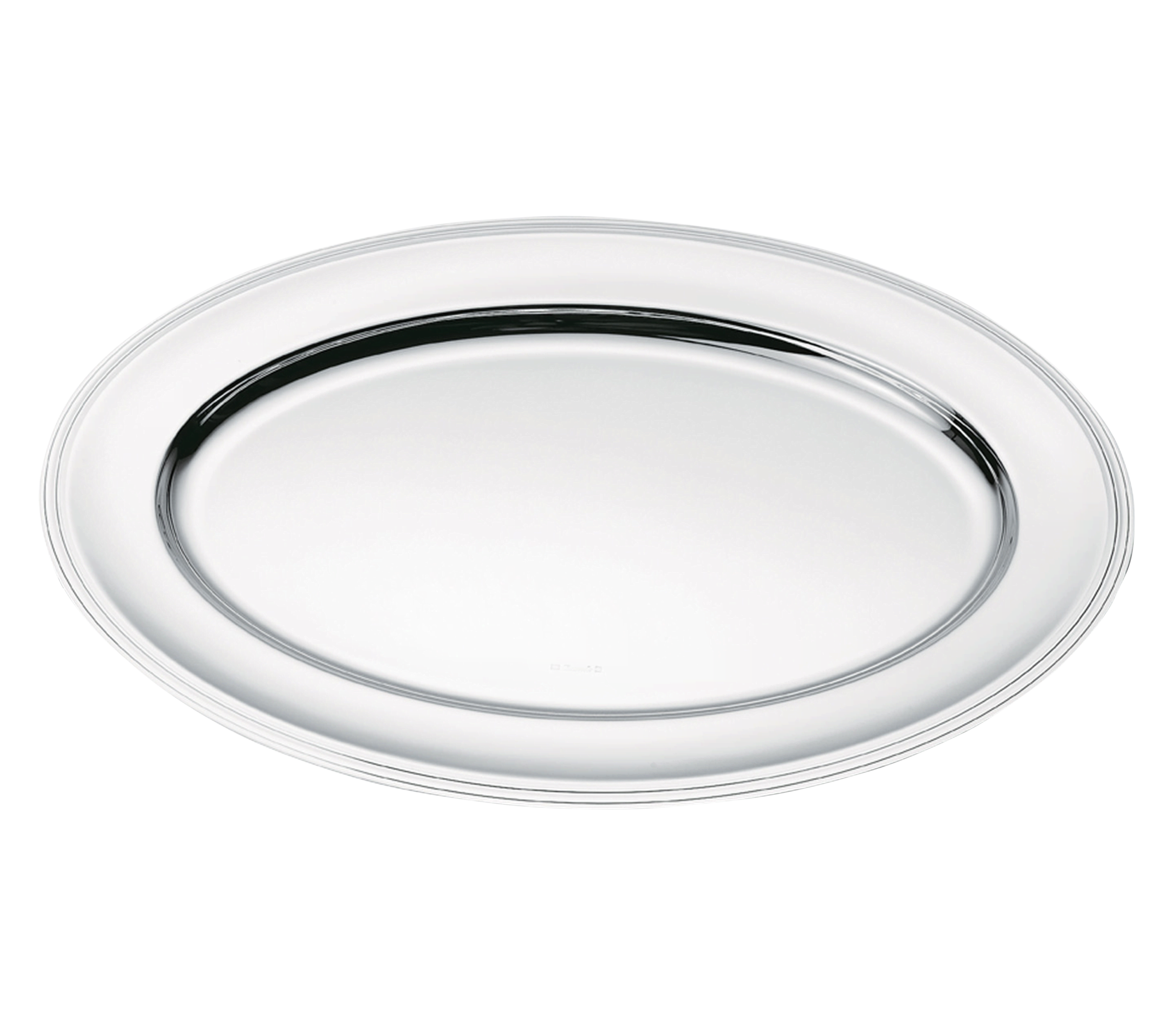 christofle Plat ovale en métal argenté