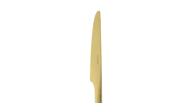 christofle Gold Stainless Steel Dessert Knife 