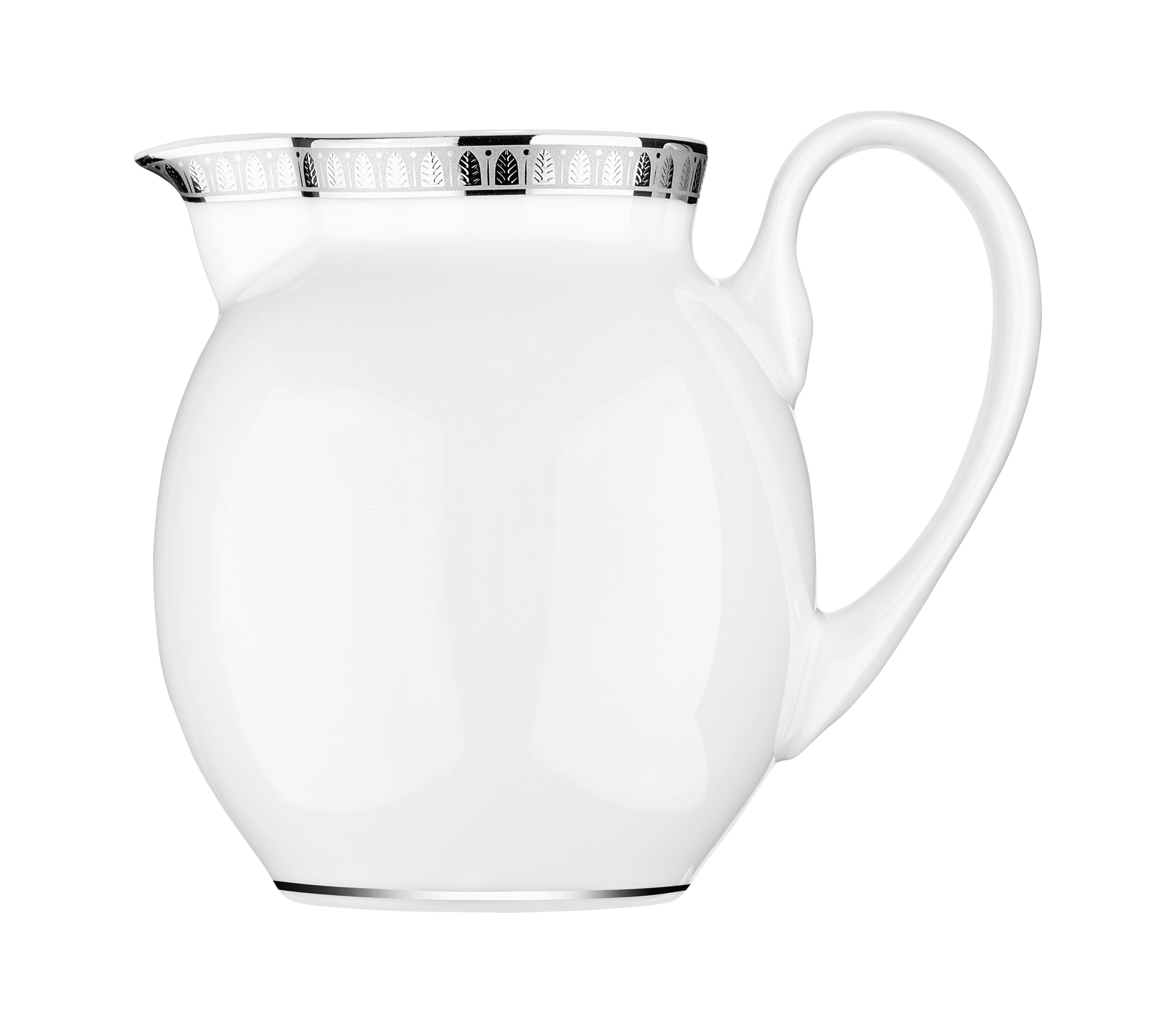 christofle Porcelain Creamer Jug Platinum Finish