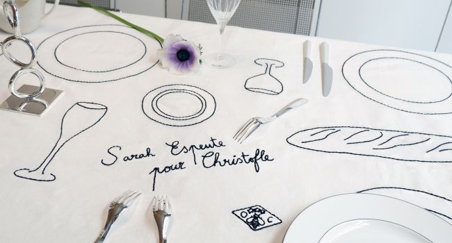 Tablecloth for 6 people - Sarah Espeute for Christofle