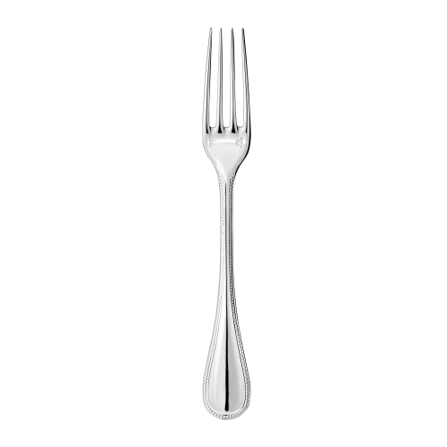 christofle Standard dinner fork Perles  Silver plated