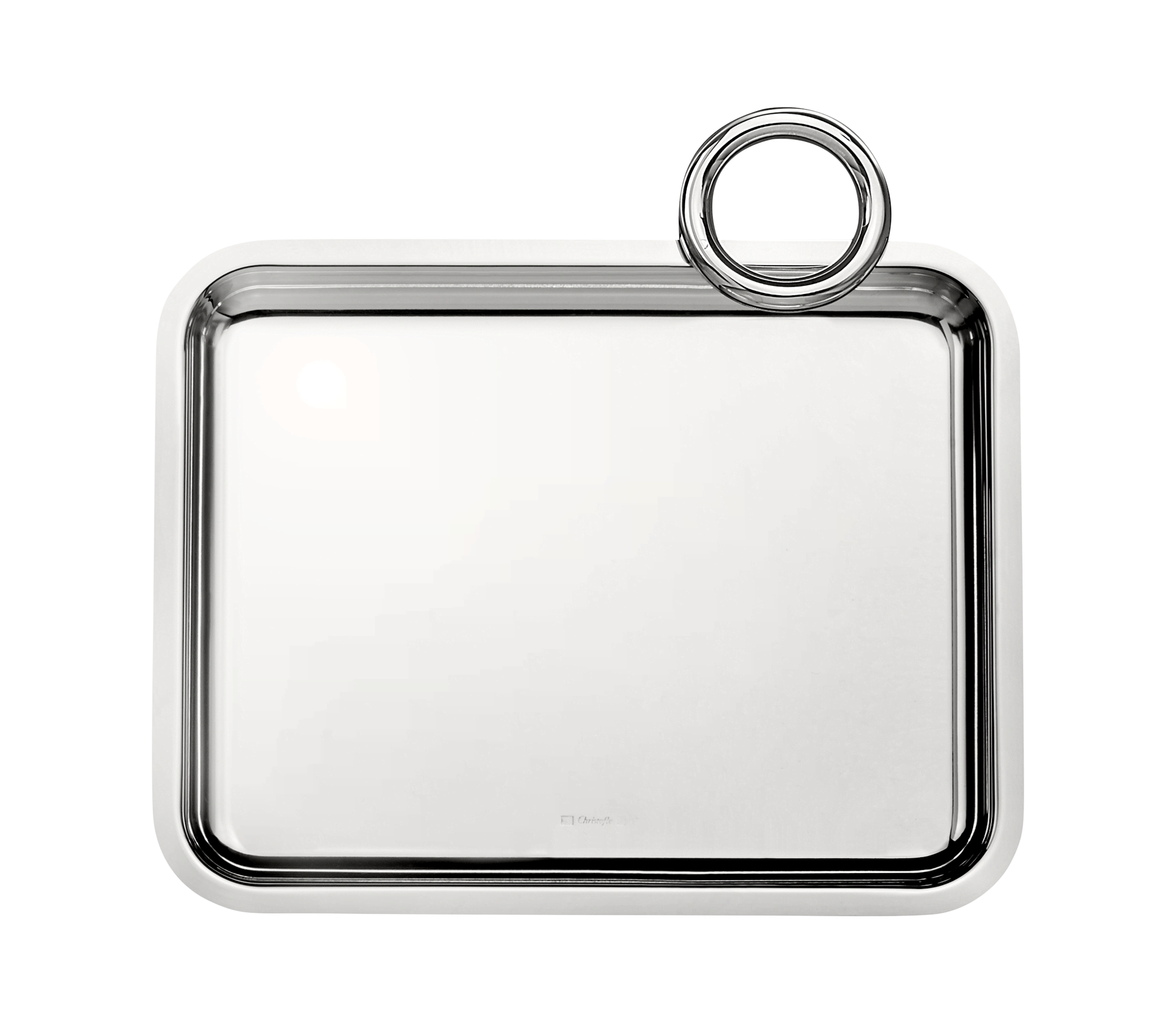 christofle Plateau rectangulaire en métal argenté - 20 x 16 cm