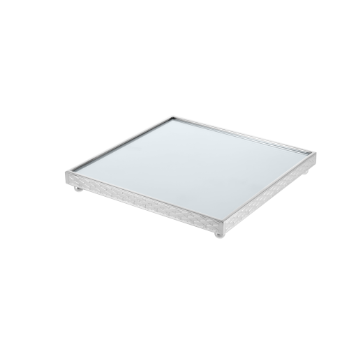 christofle silver-plated square tray surtout 0