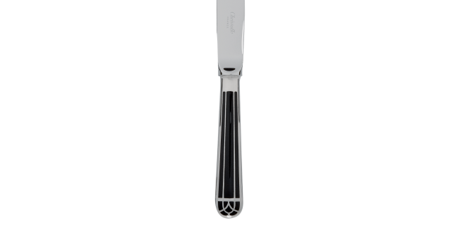 Silver-plated Dessert Knife - Talisman Black