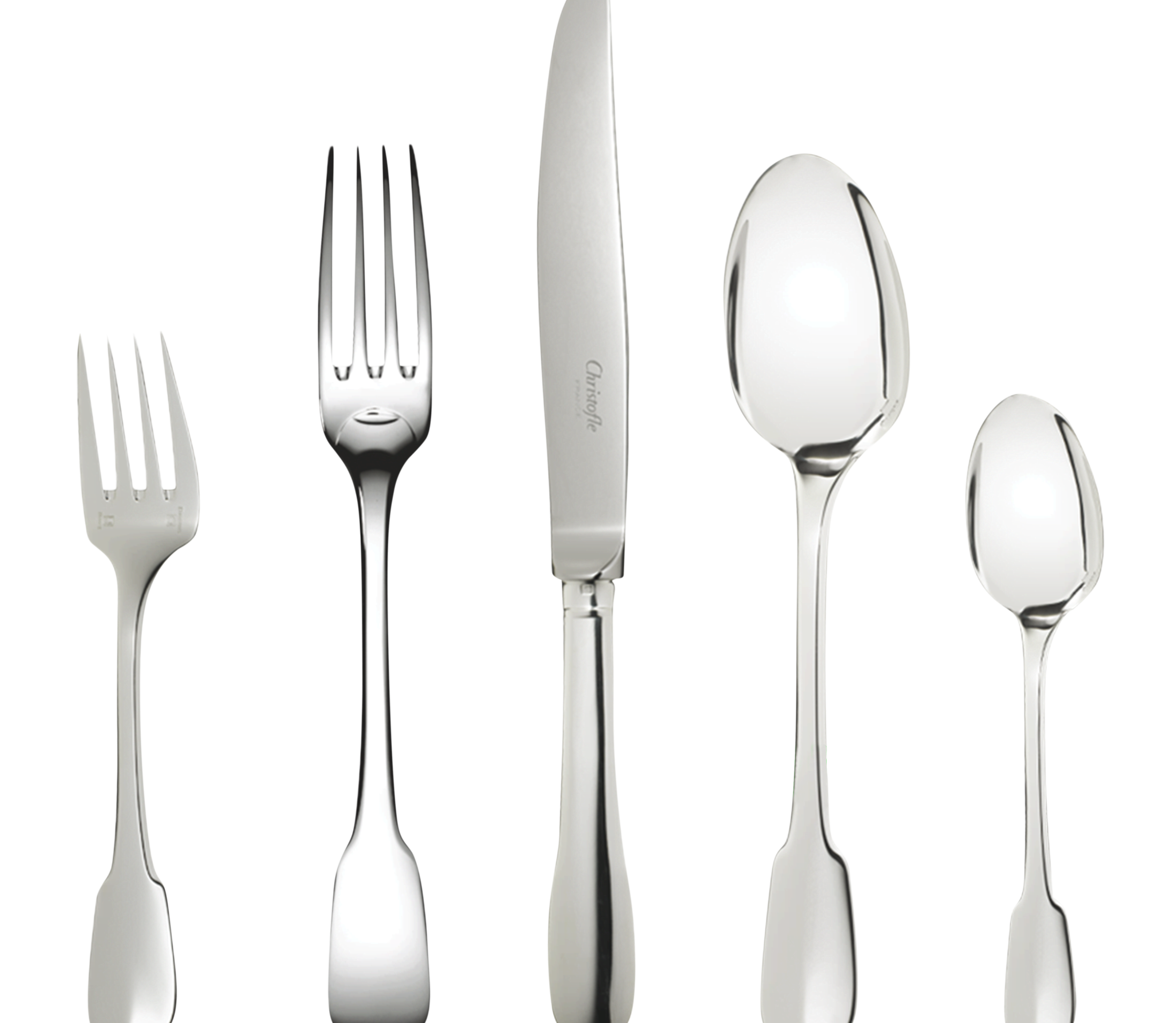 christofle ensemble individuel (5 pièces) en métal argenté 1