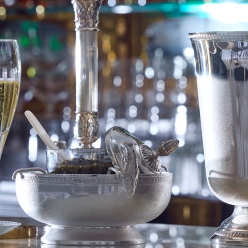 christofle Champagne and Caviar Set