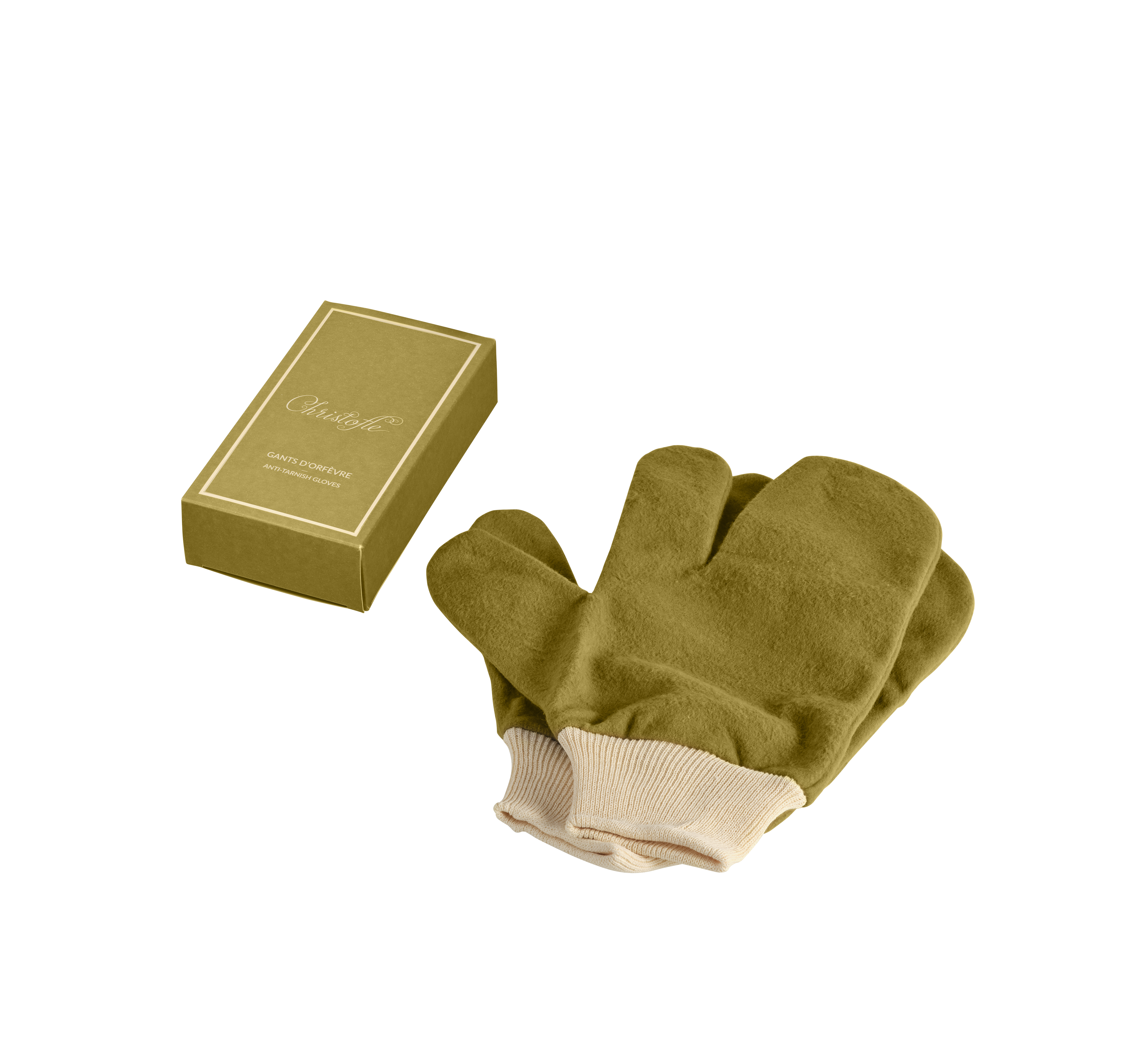 christofle Boîte de 2 gants d'orfèvre