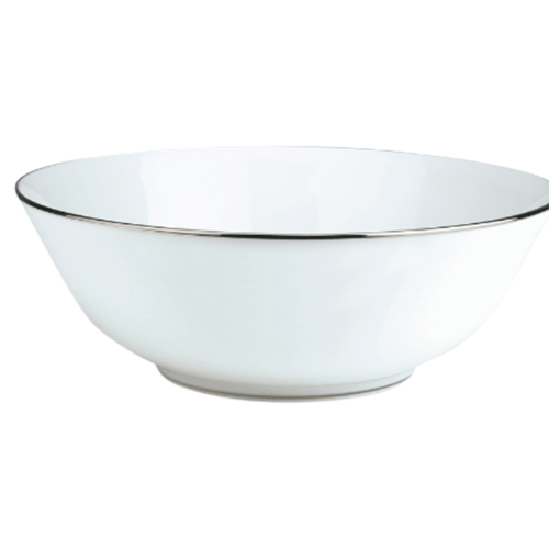 christofle Saladier en porcelaine finition platine