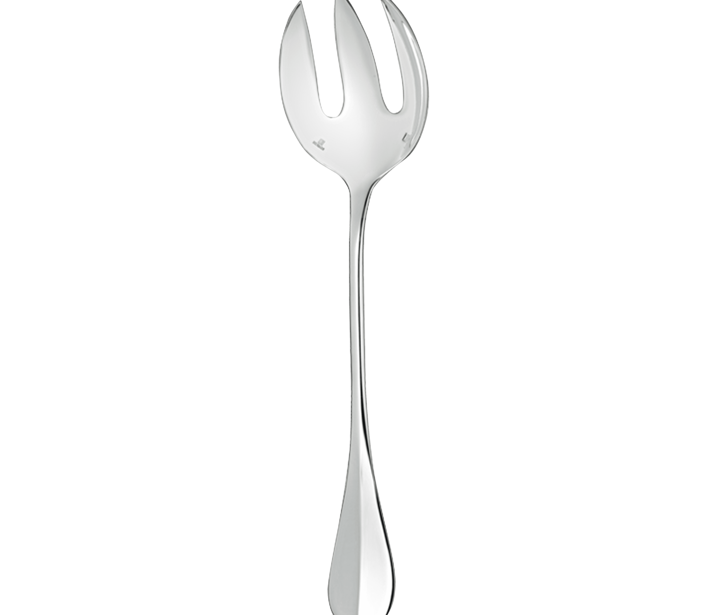 christofle Fourchette à servir la salade en métal argenté