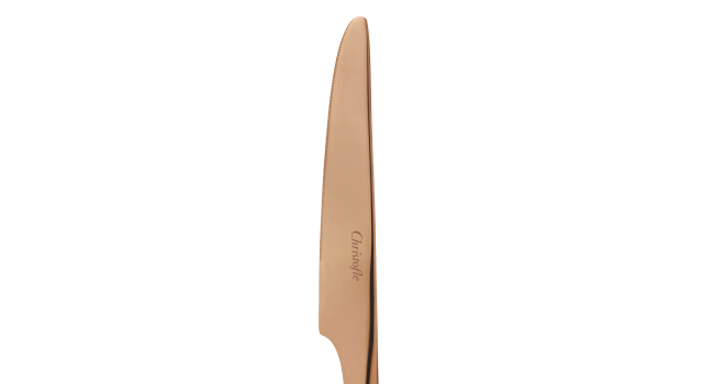 christofle Couteau de table en acier - coloris cuivre
